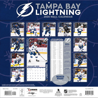 Tampa Bay Lightning kalendar 2025 Wall Calendar