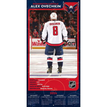 Washington Capitals kalendar Alexander Ovechkin #8 2025 Wall Calendar
