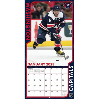 Washington Capitals kalendar Alexander Ovechkin #8 2025 Wall Calendar