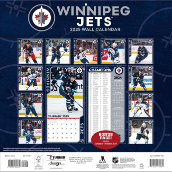 Winnipeg Jets kalendar 2025 Wall Calendar