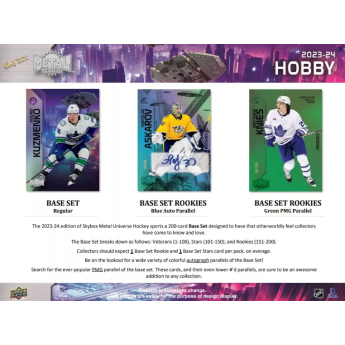 NHL boxovi NHL hokejske karte 2023-24  Upper Deck Skybox Metal Universe Hobby Box