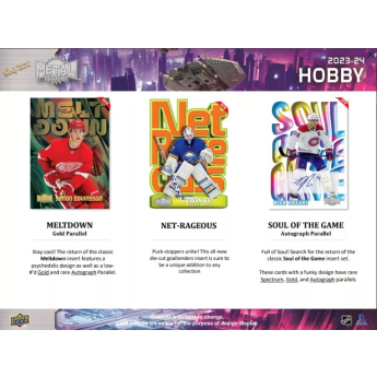 NHL boxovi NHL hokejske karte 2023-24  Upper Deck Skybox Metal Universe Hobby Box