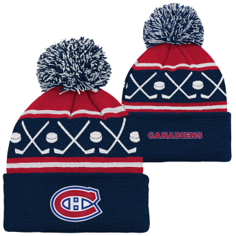 Montreal Canadiens dječja zimska kapa Face-Off Cuff Pom