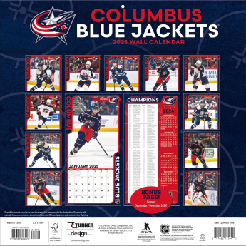 Columbus Blue Jackets kalendar 2025 Wall Calendar