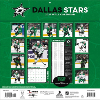 Dallas Stars kalendar 2025 Wall Calendar