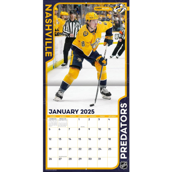 Nashville Predators kalendar 2025 Wall Calendar