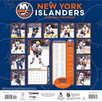 New York Islanders kalendar 2025 Wall Calendar