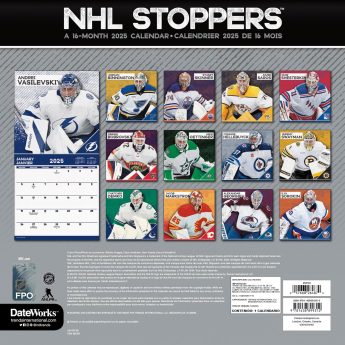NHL proizvodi kalendar Stoppers 2025 Wall Calendar