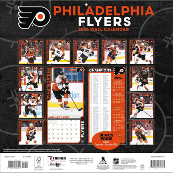Philadelphia Flyers kalendar 2025 Wall Calendar