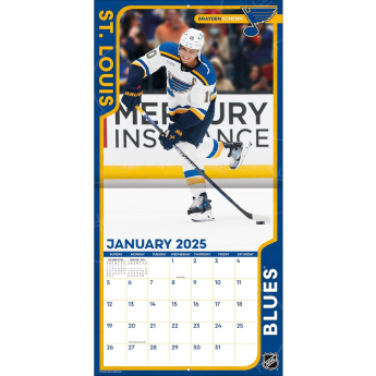 St. Louis Blues kalendar 2025 Wall Calendar