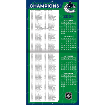 Vancouver Canucks kalendar 2025 Wall Calendar