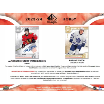 NHL boxovi NHL hokejske karte 2023-24 Upper Deck SP Authentic Hobby Box