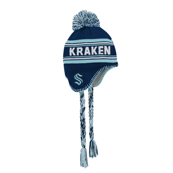 Seattle Kraken dječja zimska kapa Jacquard Tassel Knit With Pom