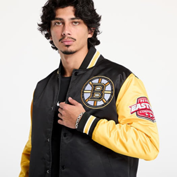 Boston Bruins muška jakna Primetime Heavyweight Satin Jacket Current Logo