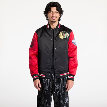 Chicago Blackhawks muška jakna Primetime Heavyweight Satin Jacket Current Logo