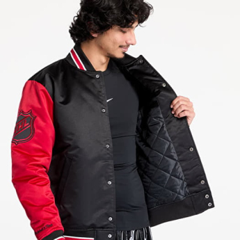 Chicago Blackhawks muška jakna Primetime Heavyweight Satin Jacket Current Logo