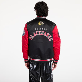 Chicago Blackhawks muška jakna Primetime Heavyweight Satin Jacket Current Logo