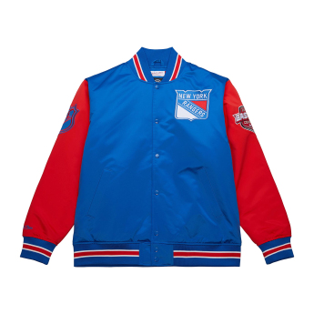 New York Rangers muška jakna Primetime Heavyweight Satin Jacket Current Logo