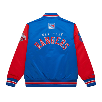 New York Rangers muška jakna Primetime Heavyweight Satin Jacket Current Logo