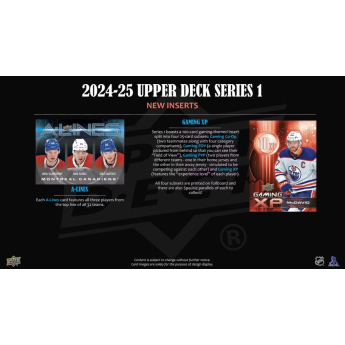 NHL boxovi NHL hokejske karte 2024-25 Upper Deck Series 1 Blaster Box
