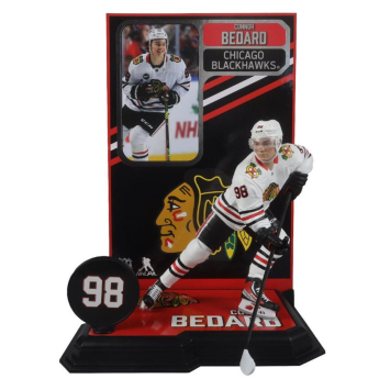 Chicago Blackhawks figurica Connor Bedard #98 Figure SportsPicks 2023/2024 Season Away Jersey