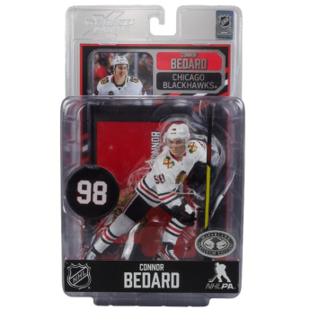 Chicago Blackhawks figurica Connor Bedard #98 Figure SportsPicks 2023/2024 Season Away Jersey