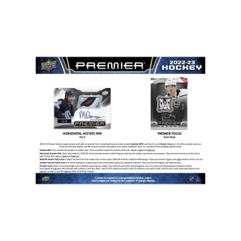 NHL boxovi NHL hokejske karte 2022-23 Upper Deck Premier Hockey Hobby Box