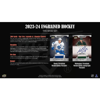 NHL boxovi NHL hokejske karte 2023-24 Upper Deck Engrained Hockey Hobby Box