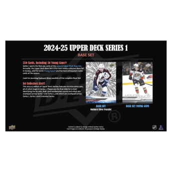 NHL boxovi NHL hokejske karte 2024-25 Upper Deck Series 1 Tin Box