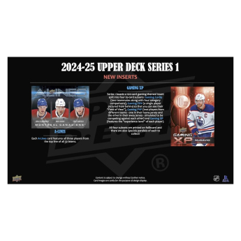 NHL boxovi NHL hokejske karte 2024-25 Upper Deck Series 1 Tin Box