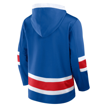 New York Rangers muška majica s kapuljačom Mens Laced Hockey