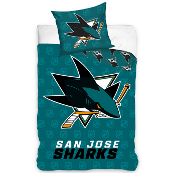 San Jose Sharks posteljina za jedan krevet Shield 2