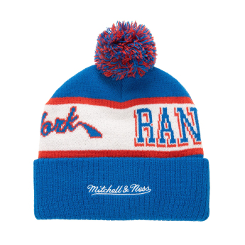 New York Rangers zimske kape Block Sweep Pom Knit
