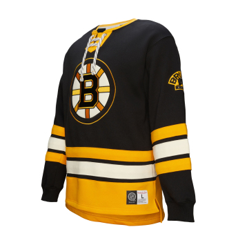 Boston Bruins muška majica Heritage Lace-Up Crew Vintage Logo