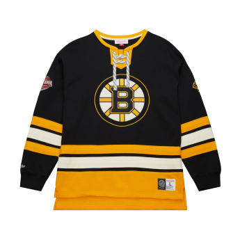 Boston Bruins muška majica Heritage Lace-Up Crew Vintage Logo