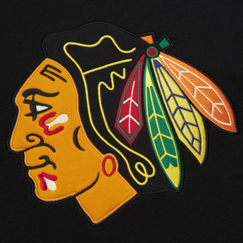 Chicago Blackhawks muška majica Heritage Lace-Up Crew Vintage Logo