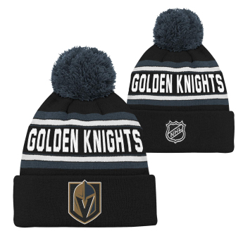 Vegas Golden Knights dječja zimska kapa wordmark cuffed pom