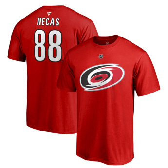 Carolina Hurricanes muška majica Martin Nečas #88 Stack Logo Name & Number