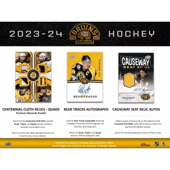 NHL boxovi NHL hokejske karte 2023-24 Upper Deck Boston Bruins Centennial Hobby Box