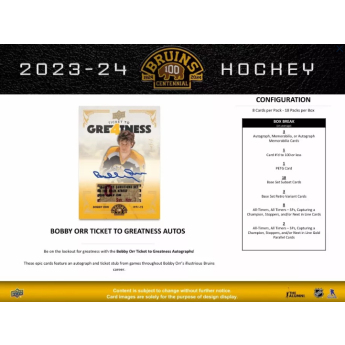 NHL boxovi NHL hokejske karte 2023-24 Upper Deck Boston Bruins Centennial Hobby Box