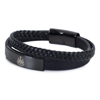 Newcastle United kožna narukvica Black IP Leather Bracelet
