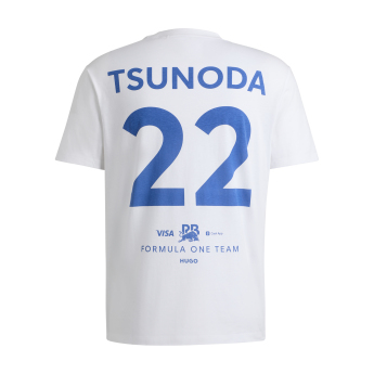 Visa Cash App RB muška majica Yuki Tsunoda white F1 Team 2024