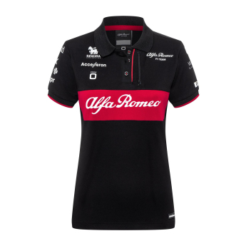 Alfa Romeo Racing ženska polo majica official black F1 Team 2023
