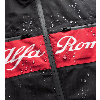 Alfa Romeo Racing muška jakna s kapuljačom Rain official black F1 Team 2023
