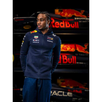 Red Bull Racing muška majica s kapuljačom official Teamline Replica zip navy F1 Team 2025