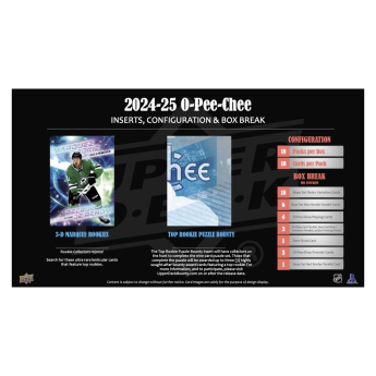 NHL boxovi NHL hokejske karte 2024-25 Upper Deck O-Pee-Chee Hobby Box