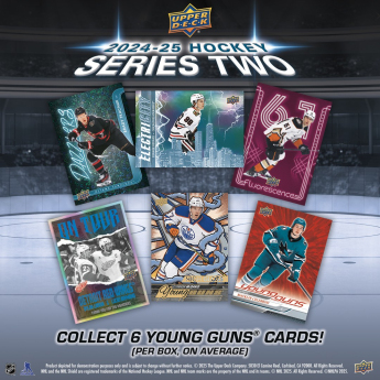 NHL boxovi NHL hokejske karte 2024-25 Upper Deck Series 2 Blaster Box