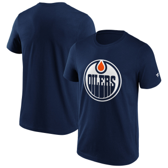 Edmonton Oilers muška majica Primary Logo Graphic navy
