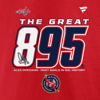 Washington Capitals muška majica Alex Ovechkin #8 The GR8 Chase Scorer 895 red