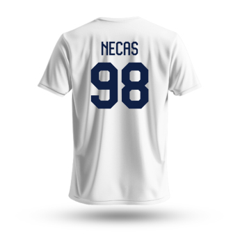 Hokejaške reprezentacije muška majica Czech republic Martin Nečas #98 National Emblem 2025 white